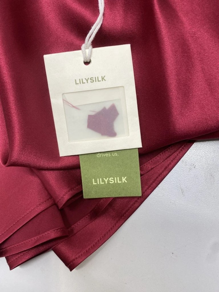 Lilysilk Womens Feminine Silk Chemise Camisole Nightgown Size S Claret Red — image 2 of 8